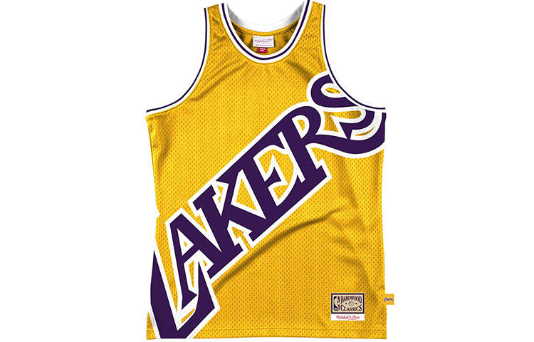 Mitchell Ness Basketball Jerseys Men's Yellow Moderate Straight Fit