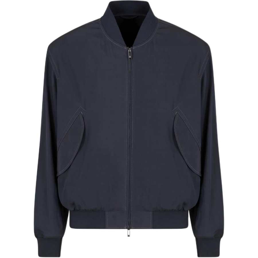EMPORIO ARMANI Viscose nylon Blouson With Bomber jacket Collar