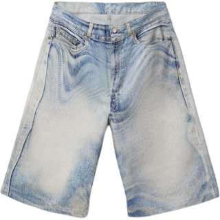 Camper swirl-print denim shorts