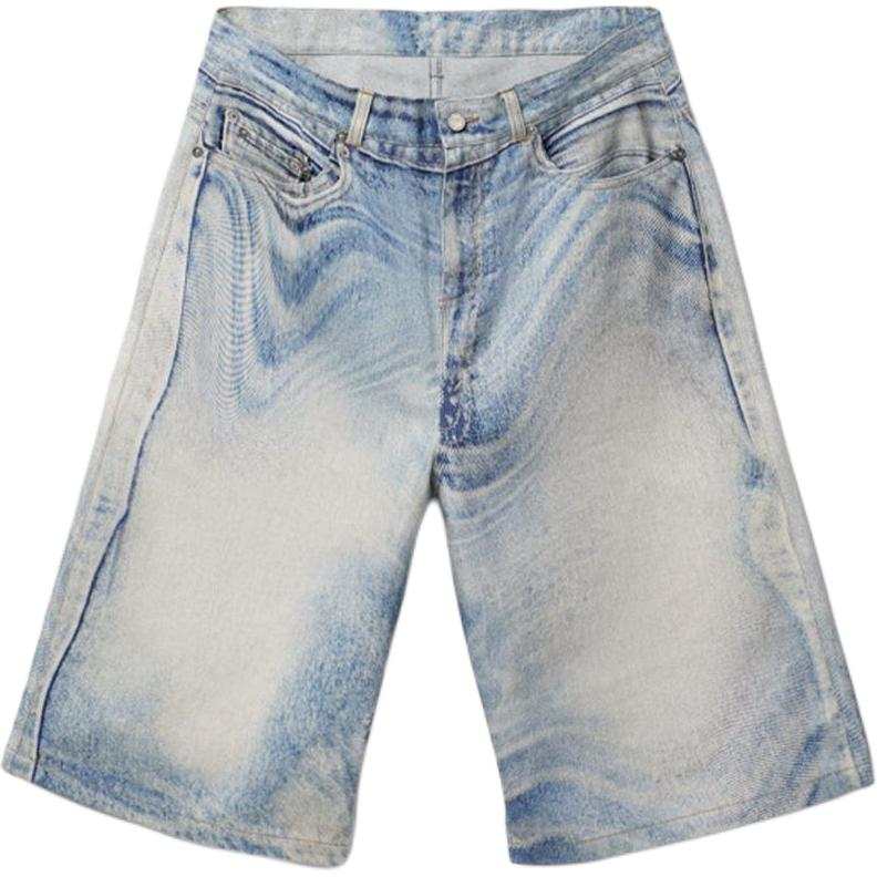 Camper swirl-print denim shorts
