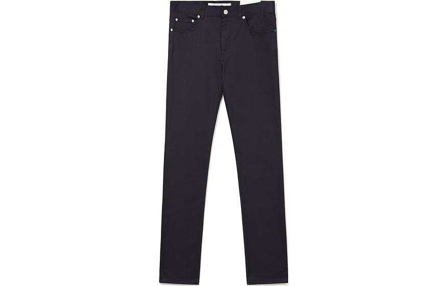 LACOSTE Casual Pants Men's Navy Blue Moderate Straight Fit Pants