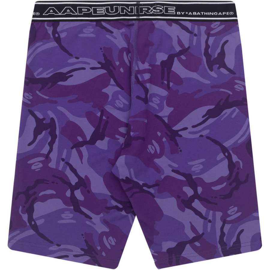 Aape Casual Shorts Unisex Purple