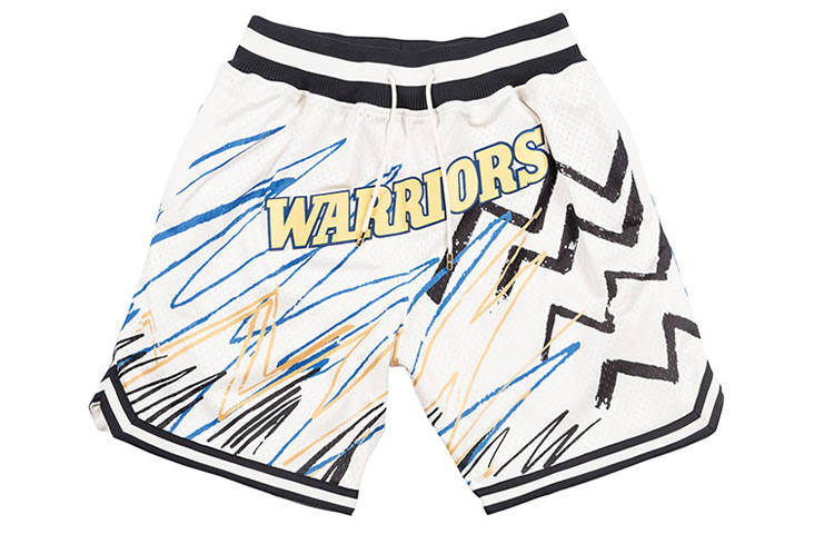 Mitchell Ness Basketball Shorts Men's Color Blocking Moderate Straight Fit Pants