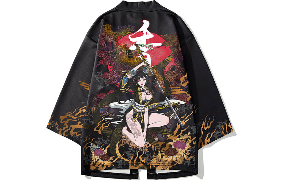 SANSYAS Hanfu Unisex V Neck Thickened Mid Length