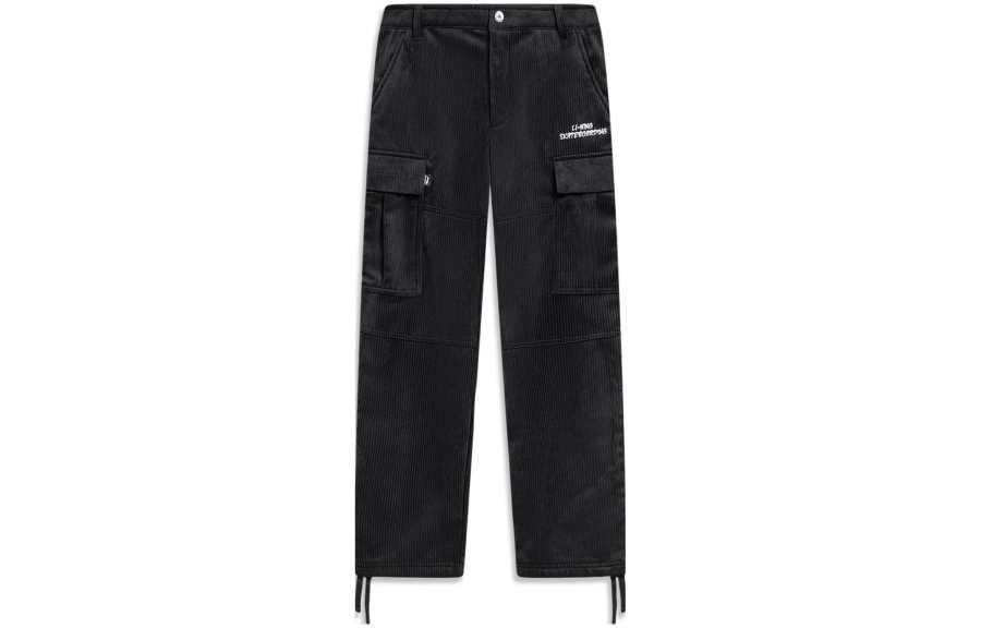 Li-Ning Li Ning Casual Pants Men's Black Moderate Straight Fit Pants