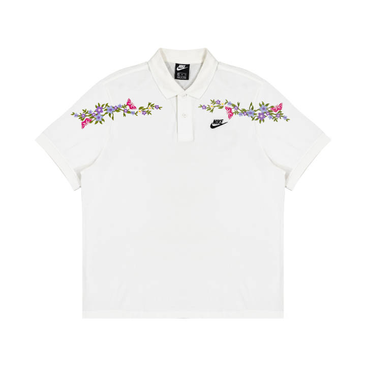 Nike Nike Polo Shirts Unisex White Polo Collar Moderate Straight Fit