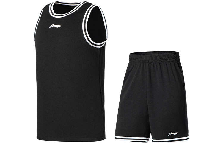 Li-Ning Li Ning Sports Basketball Collection Basketball Apparel Set Men's Black