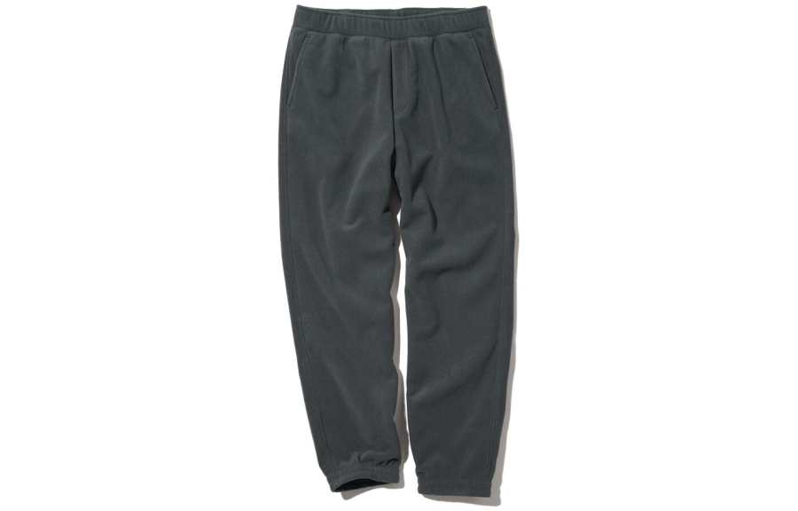 UNIQLO Solid Color Elastic Polar Fleece Windproof Sweatpants With Fleece Lining Casual Pants Men's Dark Gray