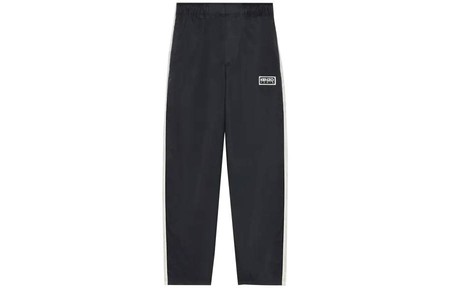 KENZO Casual Pants Men's Black Moderate Straight Fit Pants