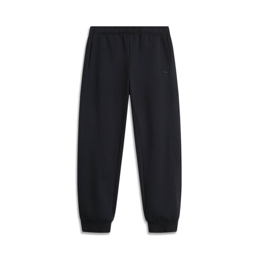 Li-Ning Li Ning Sports Trendy Collection Minimalist Style Mid Rise Solid Color Elastic Cuff Thermal Fleece Lined Lace Up