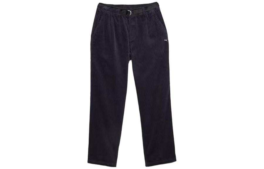 PUMA Casual Pants Unisex Dark Blue Moderate Straight Fit Pants