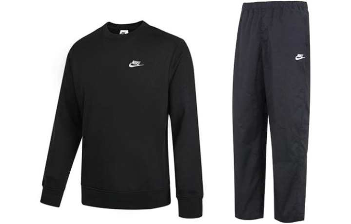 Nike Nike Casual Sportswear Men's Black+Black Crew Neck Moderate