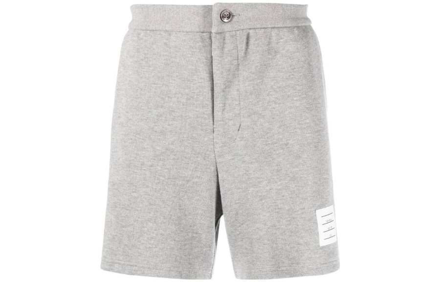 THOM BROWNE Thom Browne logo-patch cotton shorts
