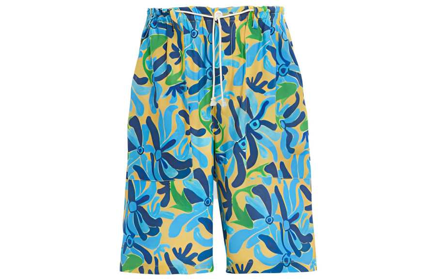 MARNI MARNI X No Vacancy Inn Graphic Printed Drawstring Shorts