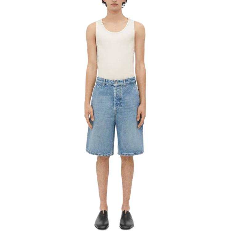Bottega Veneta Denim Shorts Men's Blue