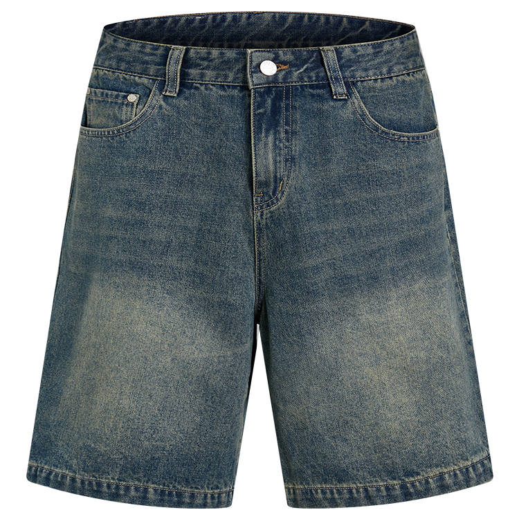 404MOB GANG Denim Shorts Unisex Blue
