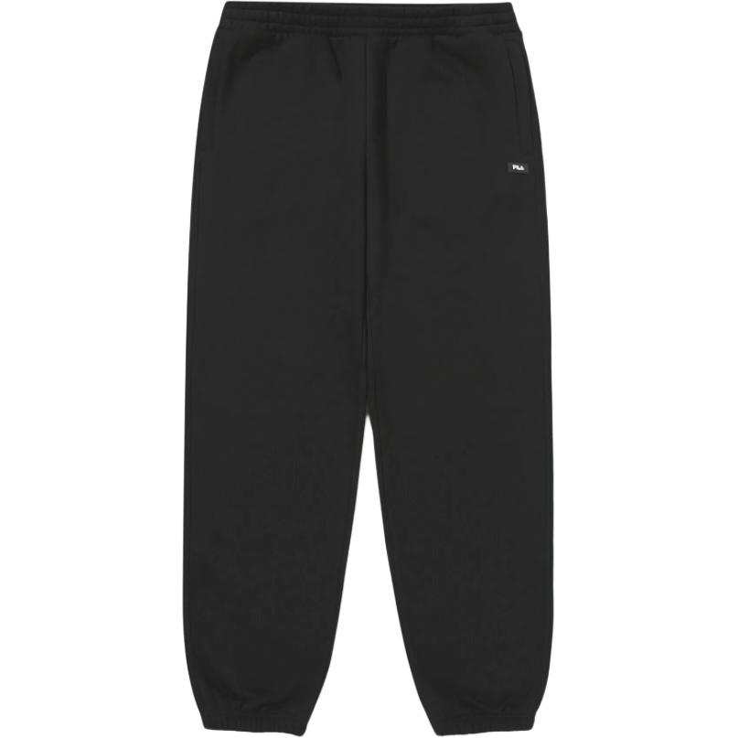 FILA Casual Pants Unisex Black Thickened Cuffed Pants