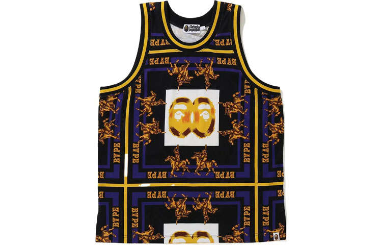 A BATHING APE Bape Double Ape Head Basketball Tank Top