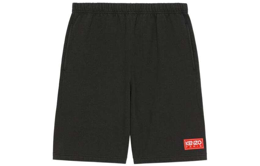 KENZO 【Previous Season】logo-patch cotton shorts