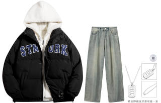 STNW Casual Sportswear Unisex Hooded Thickened And Fleece Lined