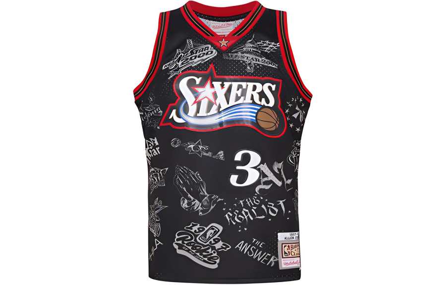 Mitchell Ness Mitchell Ness Basketball Jersey Unisex Black