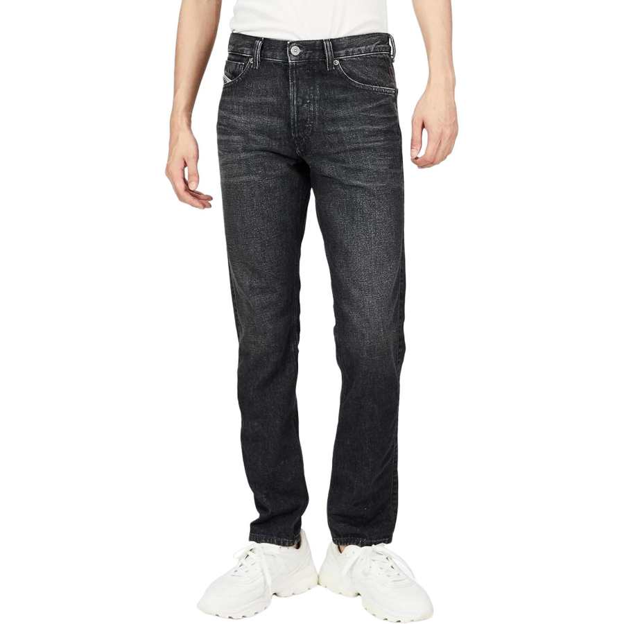 DIESEL Jeans Unisex Black Moderate Straight Fit Pants