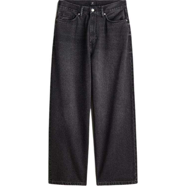 H&M Jeans Men's Black Moderate Straight Fit Pants