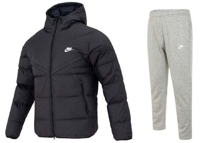 Nike Nike Casual Sportswear Men's Black Top+Gray Bottom