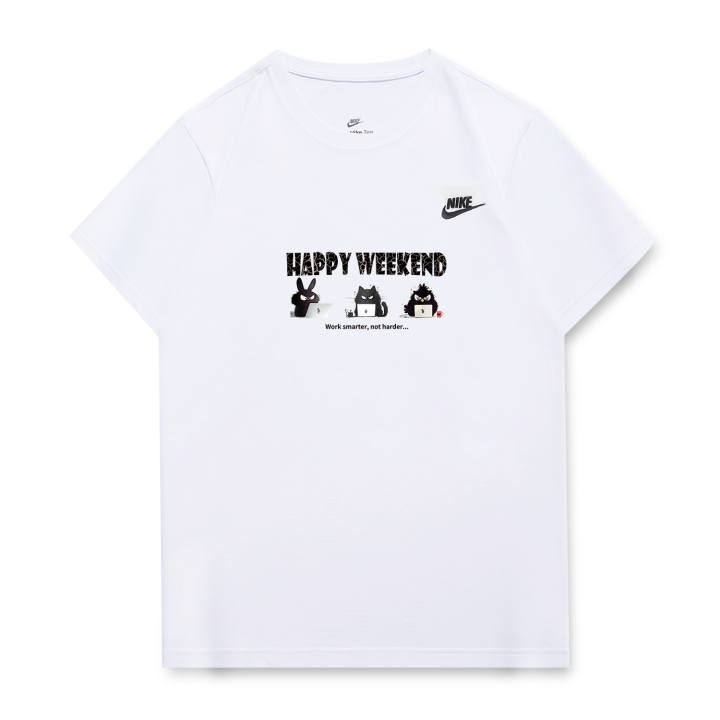 Nike Nike T Shirts Unisex White Crew Neck Moderate Straight Fit