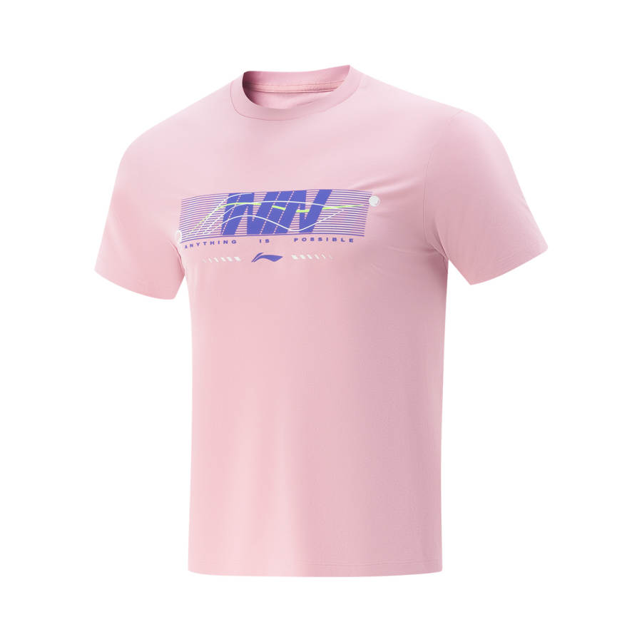 Li-Ning Li Ning Table Tennis Collection T Shirt Unisex Sheer Pink