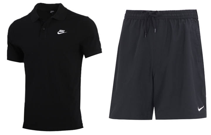 Nike Nike Casual Sportswear Men's Black Top+Black Pants Moderate