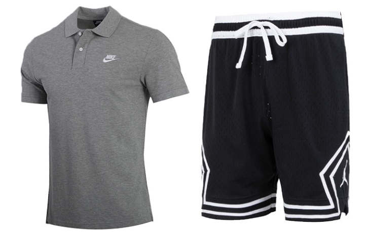 Nike Nike Casual Sportswear Men's Gray Top+Black Pants Moderate