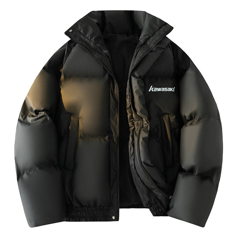 Kawasaki Puffer Jackets Unisex Stand Collar Thickened
