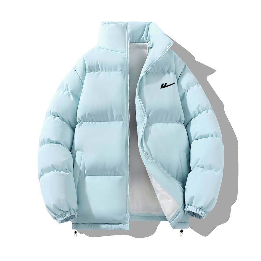 WARRIOR WARRIOR Puffer Jackets Unisex Stand Collar Thickened Padded Puffer Jacket