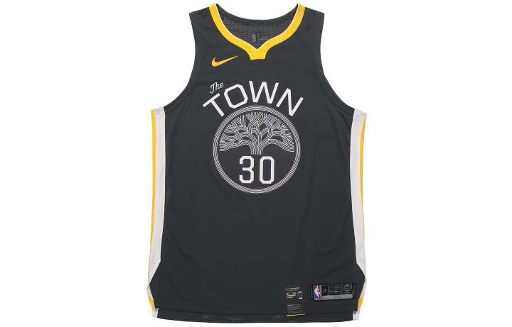 Nike Nike Basketball Jersey Men's AU Player Edition, Golden State Warriors, Announcement Limited, Curry Size 30 Black