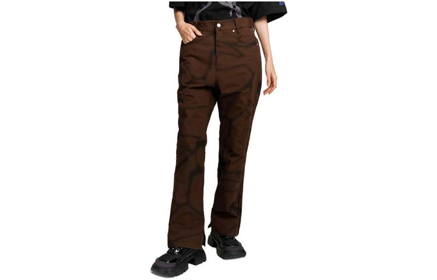 Lee Casual Pants Unisex Brown Moderate Straight Fit Pants