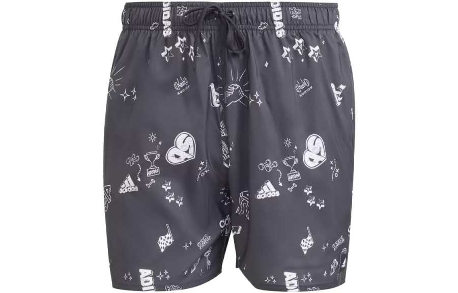 Adidas Adidas BRAND LOVE Casual Shorts Men's Black Moderate