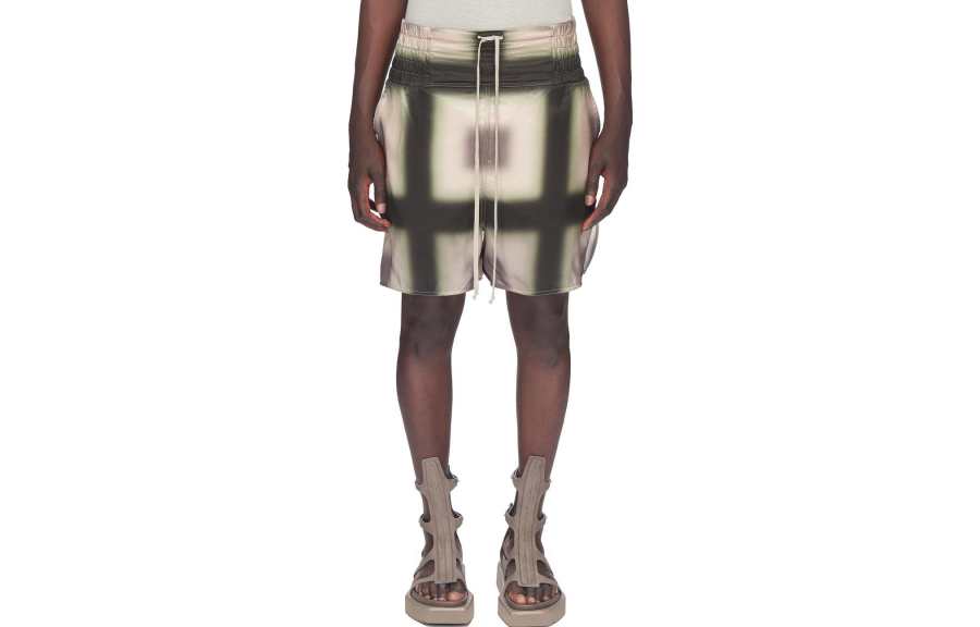 Rick Owens geometric-print drawstring shorts