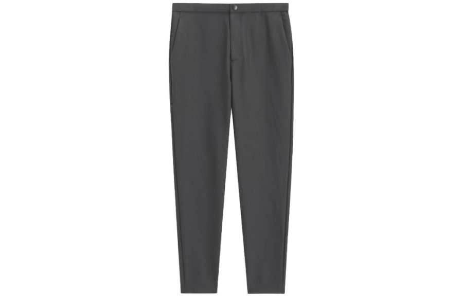 THEORY Casual Pants Men's Dark Gray Moderate Straight Fit Pants