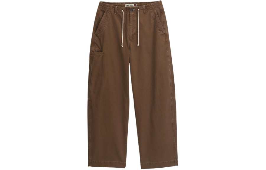 ZARA Casual Pants Men's Brown Moderate Straight Fit Pants