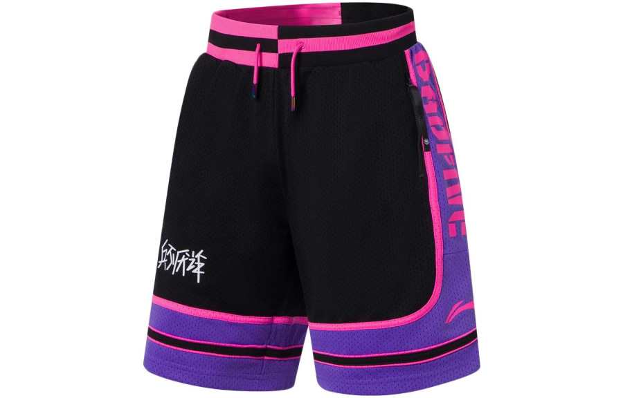 Li-Ning Li Ning Basketball Shorts Men's Black Moderate Straight Fit Pants