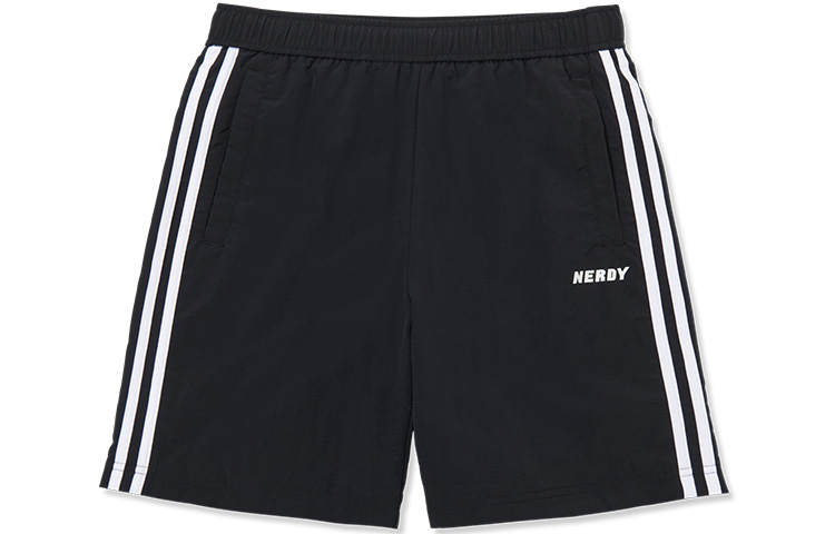 Nerdy Nerdy Casual Shorts Unisex Black Thin