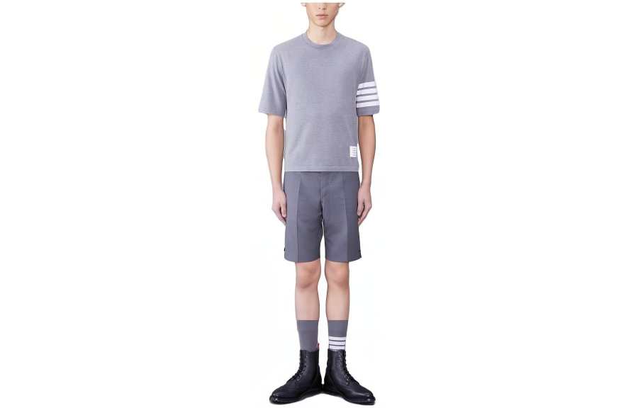 THOM BROWNE THOM BROWNE Logo patch Short sleeved T shirt