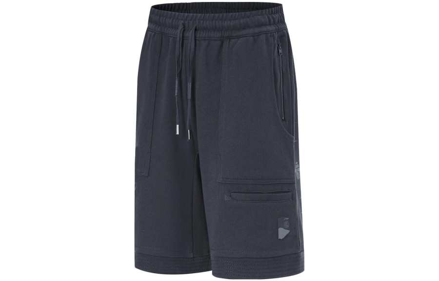 Li-Ning Li Ning x CHENGLONG,LIANMINGKUAN Casual Shorts Men's Charcoal Black
