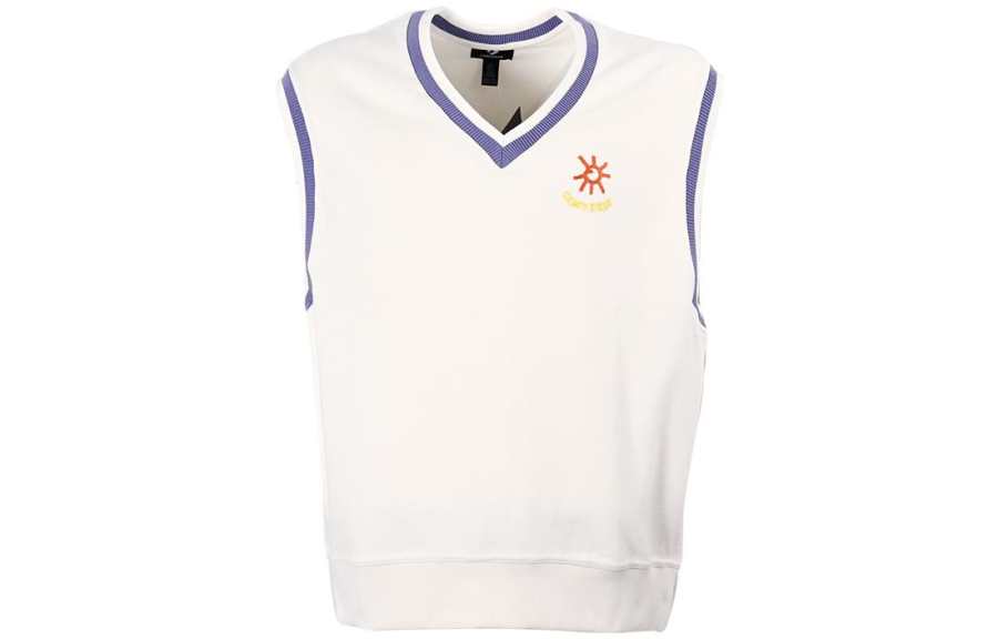 Converse Tank Tops Women's White V Neck Moderate Straight Fit