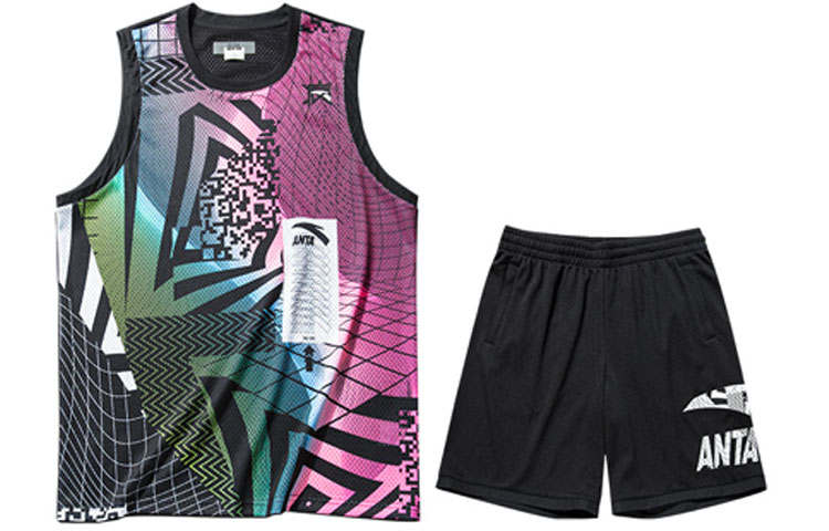 Anta Basketball Collection Basketball Suit Men's Black