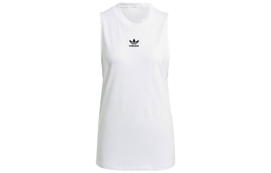 Adidas Originals Essential Tank Tops Women's White Crew Neck Moderate Other