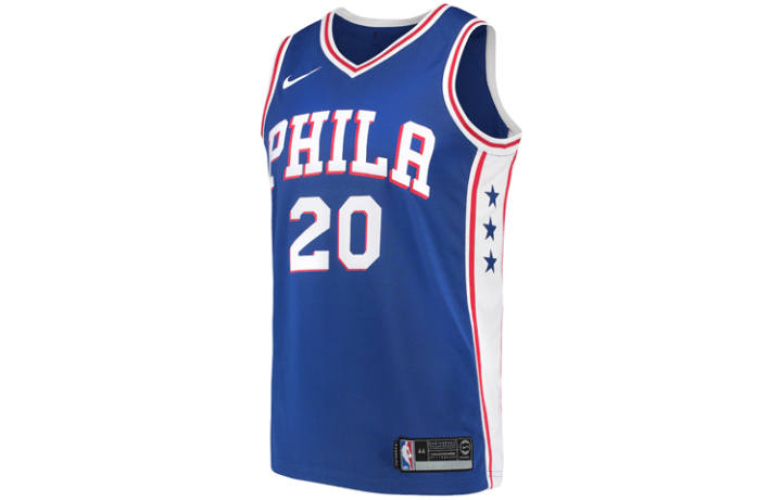 Nike Nike Basketball Jerseys Men's Blue Moderate Straight Fit