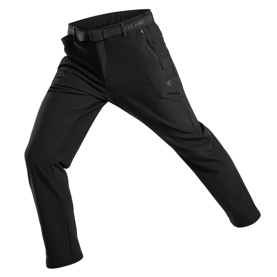 NORTHLAND Outdoor Water Repellent Thickened Thermal Windproof Fleece Lined Soft Shell Pants Men's