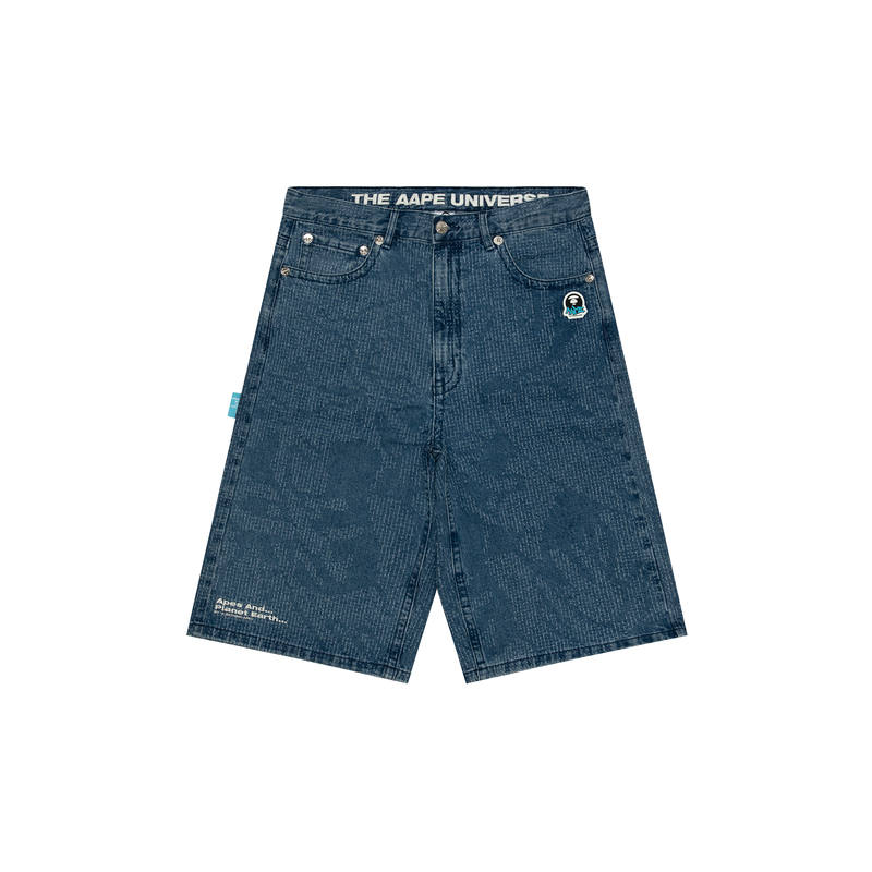 Aape Aape FW24 Denim Shorts Men's Blue